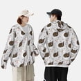 thumbnail image 4 of KLL Mignon Imprimé Cygne Hommes Femmes UPF 50+ Protection Solaire Veste à Capuche Manches Longues Pêche Randonnée Performance Chemise-Grand, 4 of 7