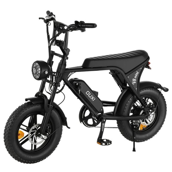 Luimp Electric Bike for Adults, 16" Fat Tire Ebike with 36V 10.4Ah Battery, 500W Electric Bicycle Up to 20MPH, MINI E-Bike for Riding & Commuting, Moped Style Ebike, Front Suspension, E-bike UL2849