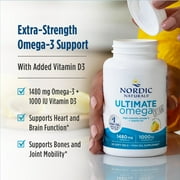 Nordic Naturals Ultimate Omega Xtra Softgels, Lemon, 1480 Mg Fish Oil 60 Ct