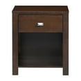 thumbnail image 2 of Benzara Wooden Nightstand with One Drawer and One Shelf, Brown, 2 of 3