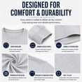 thumbnail image 3 of 5-Pack Men's Long Sleeve Crew Neck T-Shirt Tee Soft Work Casual Jersey Tees, 3 of 7
