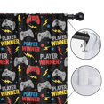 thumbnail image 4 of Blackout Kids Curtains,Multicolor Controllers Games Text Black Pattern Childrens Insulated Curtains Set Of 2,Bedroom Essentials,Toddler Room Decor 42"x63", 4 of 5
