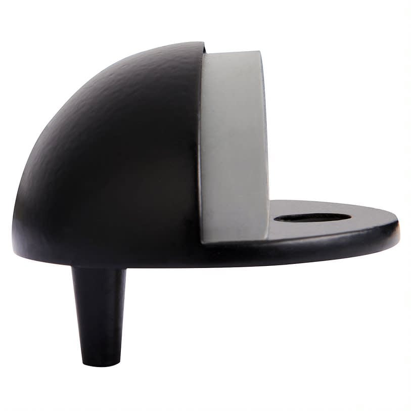 Dome Door Stop Wall Protectors with Rubber Stopper – Matte Black Floor Mounted Door Stoppers 10-Pack – Design House, 188375