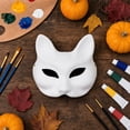 thumbnail image 6 of Unfinished White Eye Mask, Masquerade Mask for Student, Carnival Mask for Student, Halloween Craft Kits, 8X4 Inch Blank Diy Paper Pulp Mask, Smooth Blank Surface for Painting,, 6 of 7