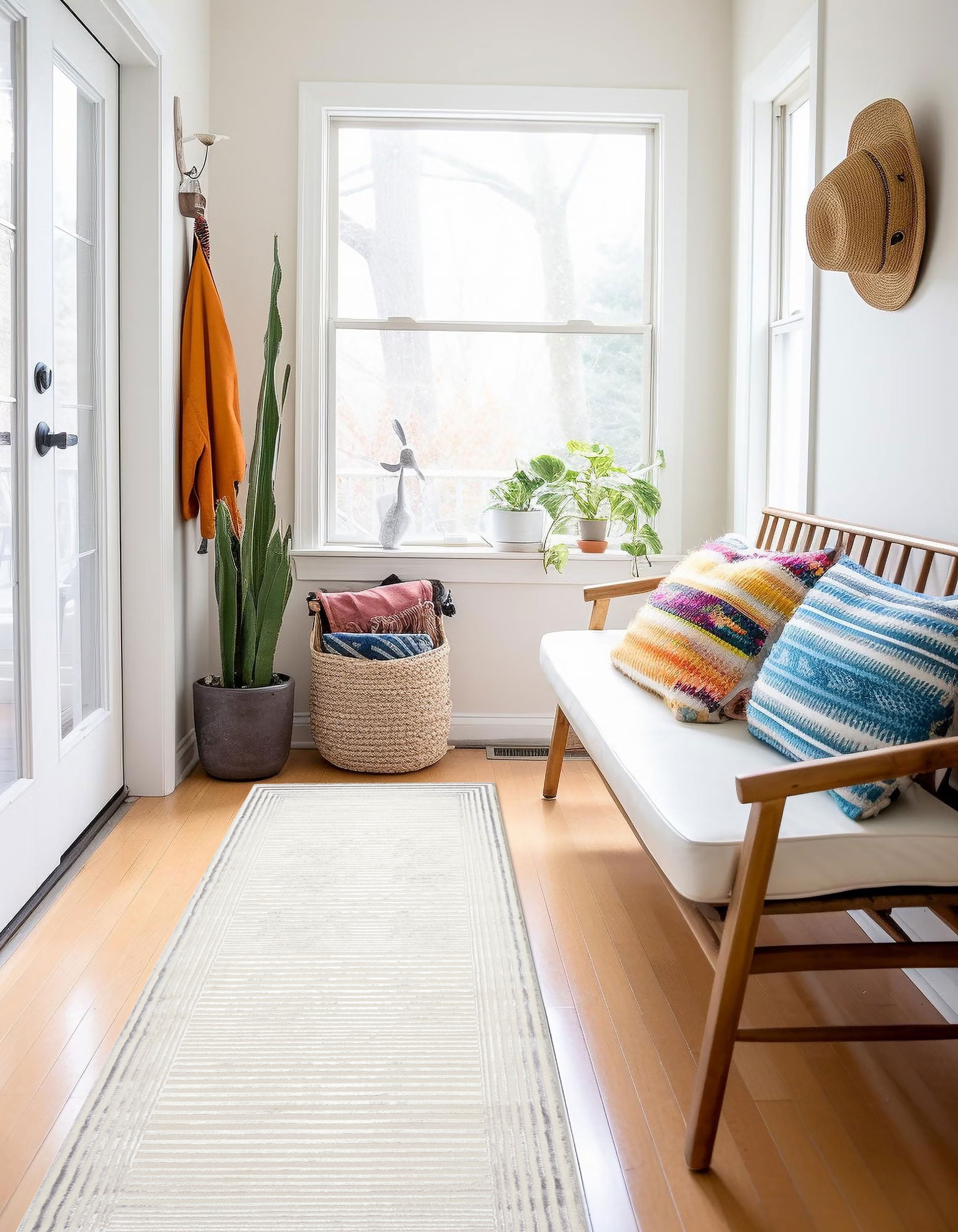 ECARPET Tapis Contemporain/Moderne Ramona pour Salon, Chambre, Salle A Manger, Entrée, Couloir et Plus Encore.