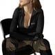 thumbnail image 3 of Chaquetas Deportivas para Mujer, Chaquetas de Yoga con Cremallera, Camisetas Ajustadas y Deportivas. Negro L, 3 of 7