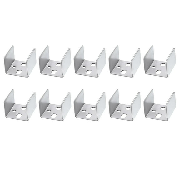 10pcs U Bracket for 1.46" Panels, 36x37x28mm Metal U Shaped Fasteners Brackets