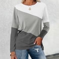 thumbnail image 2 of SNKSDGM Hauts à Manches Longues Grande Taille pour Femmes Blouses Blanches à Manches Longues pour le Travail T-Shirt Décontracté à Col Rond Imprimé Respirant S, 2 of 4