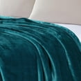 thumbnail image 3 of Chezmoi Collection Heavy Thick Korean Style Faux Mink Blanket Single Ply 9 Lbs, 750GSM Silky Soft Plush Raschel Mink Blanket, 85" x 95" Asia King Size, Solid Teal, 3 of 9
