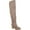 Taupe, variant on Journee Womens Kaison Wide Width Wide Calf Stacked Heel Over The Knee Boots