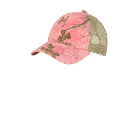 Port Authority &#174;  Unstructured Camouflage Mesh Back Cap. C929 Osfa Realtree Xtra Pink/ Tan