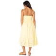 thumbnail image 3 of Celebrity Pink Women's Tie Strap Eyelet Midi Dress, Sizes XS-XXXL, 3 of 8