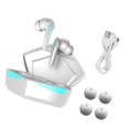 thumbnail image 2 of Cateissary Auriculares Estéreo para juegos Auriculares intrauditivos Juego recargable Auriculares inalámbricos compatibles con Bluetooth V5.0 para Cables de audio/vídeo blanco, 2 of 6