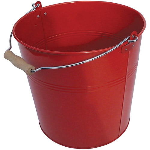 Neu Home Round Metal Bucket, Red