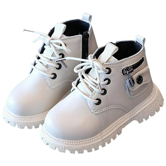 Mostsola Girls Ankle Boots Fashion Dress Booties Lace up Toddler Boots Waterproof Short Combat Boots