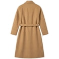 thumbnail image 4 of Enjoytime Trench Coat Women Lapel Double Breasted Long Overcoat with Belt Long Sleeve Trendy Casual Fashion Fall Winter Outerwear, 4 of 7