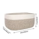 thumbnail image 5 of Cesta de almacenamiento para oficina y muebles para el hogar (ovalada, blanca, grande), 5 of 12