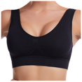 thumbnail image 4 of Blmnix Plus Size Bras Bra for Women Racerback Bras High Support Bras Black Cut-Out Wireless bras for Women, 4 of 5