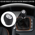 thumbnail image 2 of 5 Speed Shift Knob - Stick Shifter Lever Knob - for Renault Megane 10-15 Faux Leather Black - 1 Pc, 2 of 6