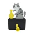 thumbnail image 2 of Funny Naughty Black Cat Pushing Vase Interactive Fridge . Upgraded Smoother Rotating Action. 3D Novelty Decor For Kitchen, Office, Locker. Gift For Cat Lovers Home Decor, 2 of 4