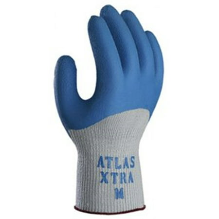 305L-09Rt 1/2Back Blue Atlas Xtra Ruber Coat Gloveknit, Showa Best Glove,
