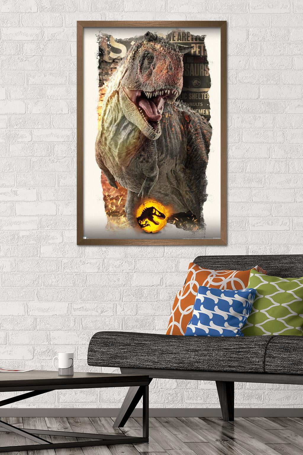 Jurassic World: Dominion - Carnotaurus Focal Wall Poster, 22.375" x 34" Framed