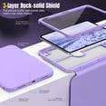 thumbnail image 3 of MoKo Case for iPad 11-inch (A16) 11th Generation Case 2025/ iPad 10th Generation Case with Pencil Holder 2022 10.9", Built-in Screen Protector Clear Back, Multi Angle Viewing Stand, Purple, 3 of 8