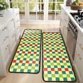 thumbnail image 4 of Kitchen Rugs Sets Of 2,Multi Color Checkerboard Checkered Pattern Anti Fatigue Kitchen Mat Rugs Non Slip Washable,Decorative Kitchen Floor Mats for Kitchen,Sink,Laundry,17"x47"+17"x47", 4 of 5