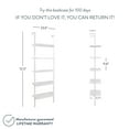 thumbnail image 4 of Nathan James Theo Industrial 5-Shelf White Ladder Bookcase with White Open Shelves and White Metal Frame, 4 of 9
