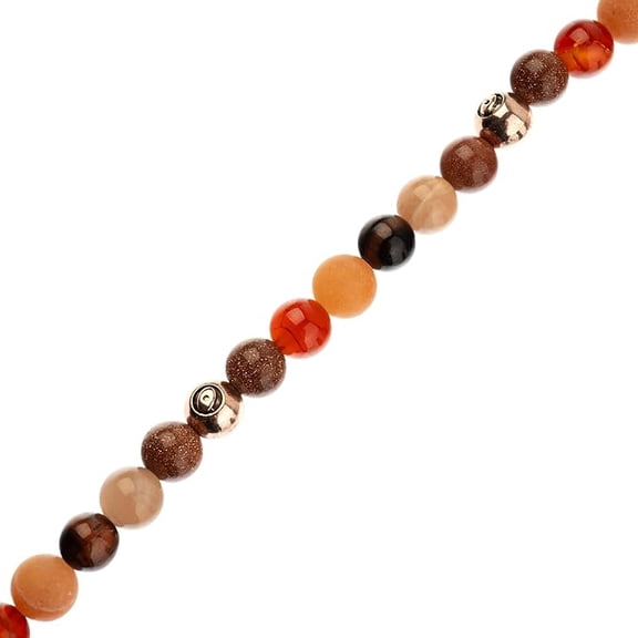 John Bead Solar System 8mm Sun 7" Round Bead Strand for Jewelry Bracelet Necklace Making