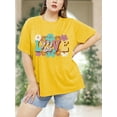 thumbnail image 3 of XCHQRTI Plus Size Daisy Women Tshirt Graphic Oversized Tees Short Sleeve Casual Tee, 3 of 7