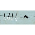 thumbnail image 3 of Pela 18x10 Black Modern Framed Museum Art Print Titled - Birds on a Wire - Love, 3 of 5