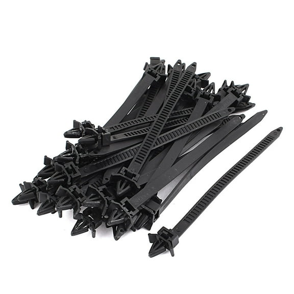 8mm x 150mm  Nylon Winged End Push Mount Electrical Cable Ties 30Pcs