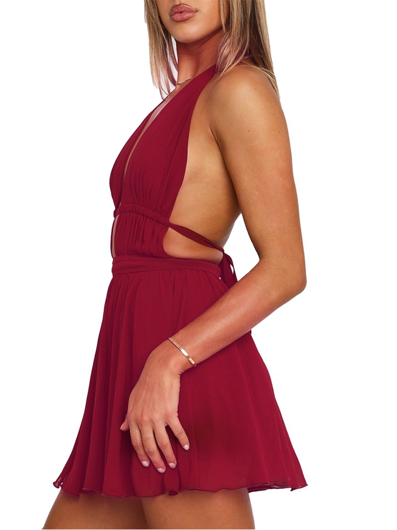 mini backless halter dress Maeva Halter Mini Dress | Black | Womens