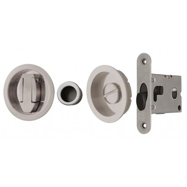 AHI Pocket Door Kits Privacy Satin Nickel Pocket Door Privacy Set with