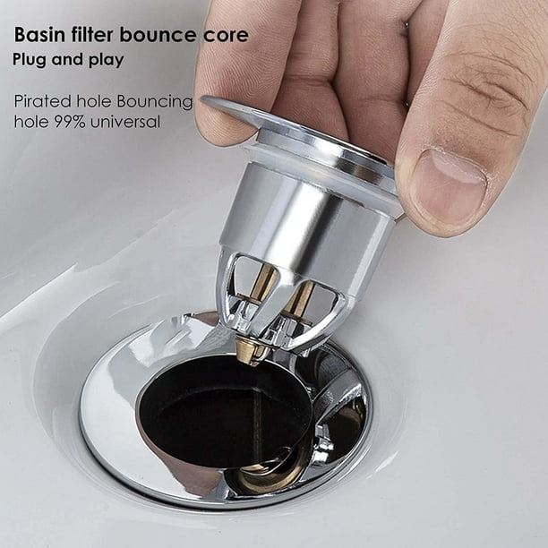 1 Pièce, Bouchon De Vidange D'évier De Salle De Bain, Bouchon De Lavabo  Universel Avec Filtre Anti-obstruction, Attrape-cheveux Pour Salle De Bain