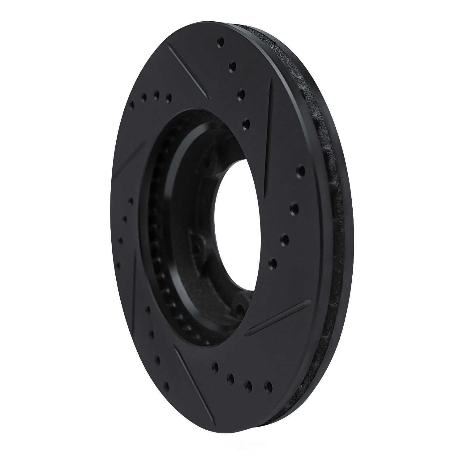 Dynamic Friction Company 633-76096L DFC Brake Rotor - Drilled And Slotted - Black