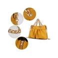 thumbnail image 2 of Marvila Minimalist Vegan Leather Chain Ruched Shoulder Bag by Mia K, 2 of 6