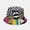 thumbnail image 1 of Nuevo sombrero de pescador con estampado de hojas de plantas, sombrero de pescador con sombra para exteriores para niños, 1 of 2