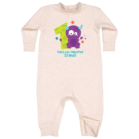 Inktastic Monster 1st Birthday Baby Fleece Romper