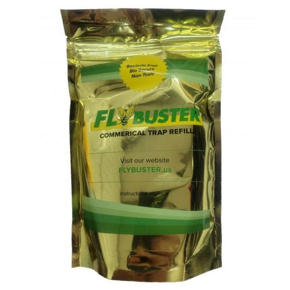 Flybuster Fly Trap Commercial Refill Packet 250g – Fly and Pest Control Trap, Chicken Coop, Farm Ranch Home