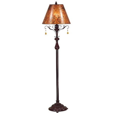 Bronze Floor Lamp W/ Mica Shade