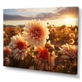 thumbnail image 2 of Designart "Dahlia landscape At Sunset" Floral Canvas Art Print, 2 of 5