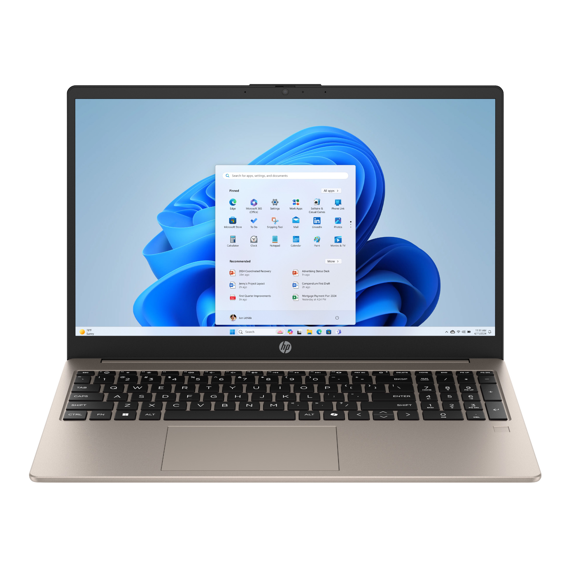 HP 15.6 inch FHD IPS Touch Windows 11 Laptop Intel Core i3-N305 8GB 256GB SSD Cozy Cashmere