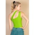 thumbnail image 2 of Rib Knit One Shoulder Cut Out Bodysuit, 2 of 8