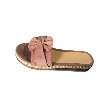 

hotio 2024 Slide Sandals for Womens Summer Beach Espadrilles Bow Casual Shoes