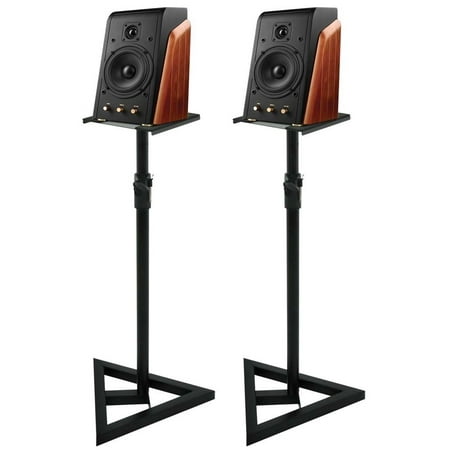 Zeny Pair of Studio Monitor Speaker Stands Height Adjustable Concert Band DJ Studio Floor Stands w/Stable Triangle Base, (Best Monitor Speaker Stands)