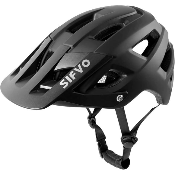 Bike Helmet , Cycle Helmet mtb Helmet Bicycle Helmet with Visor, Allround Cycling Helmets Road Bike Helmet Lightweight & Breathable 【M,Black】