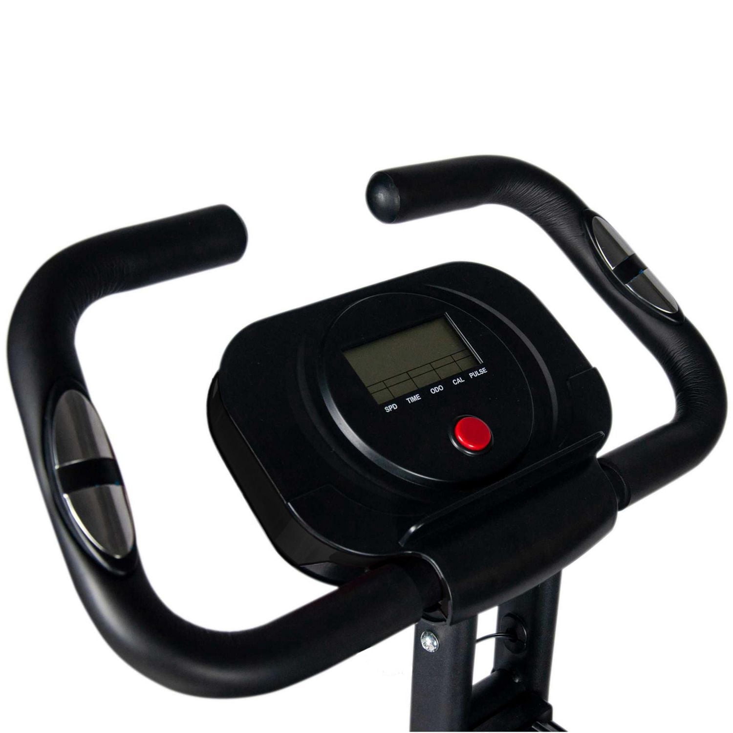 Iron Body Fitness Motion Series C4 Folding Exercise Bike with LCD Monitor, 8 Resistance Levels, Compact X-Frame Design