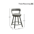 thumbnail image 5 of OakvillePark Belmar Swivel Counter Height Barstool (Set of 2), Gray, 5 of 6